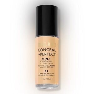 MILANI Conceal + Perfect 2-in-1 Foundation Concealer- 01 Creamy Vanilla, NEW
